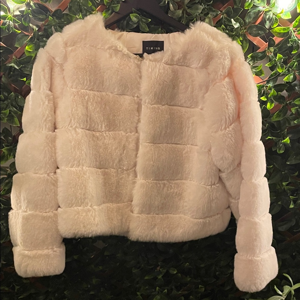 Cream Cape Teddy Jacket